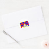Tibetaanse vlag ronde sticker (Envelop)