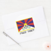 Tibetaanse vlag ronde sticker (Envelop)