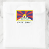 Tibetaanse vlag ronde sticker (Tas)