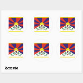 Tibetaanse vlag ronde sticker (Vel)