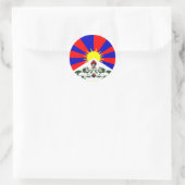 Tibetaanse vlag ronde sticker (Tas)