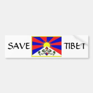 tibetaanse vlag, SAVE, TIBET Bumpersticker