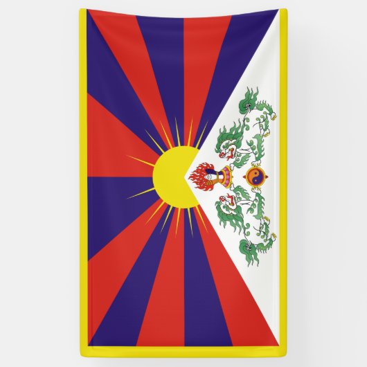 Tibetaanse vlag spandoek (Verticaal)