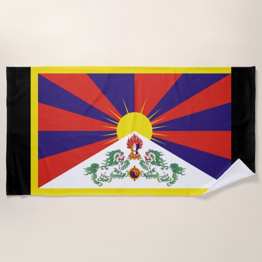 Tibetaanse vlag strandlaken (Voorkant)