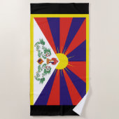 Tibetaanse vlag strandlaken (Voorkant)