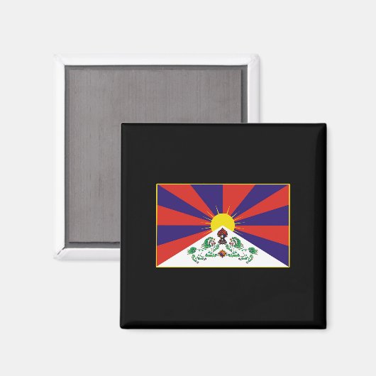 Tibetaanse vlag T-shirts en geschenken Magneet (Voorkant / Achterkant)