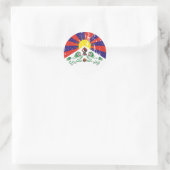 Tibetaanse vlag T-shirts en kleding Ronde Sticker (Tas)
