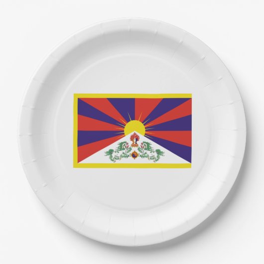 Tibetaanse vlag (Tibet) Papieren Bordje (Voorkant)