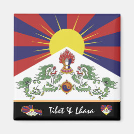 Tibetaanse vlag & Tibet - reis Himalaya/Lhasa Magneet