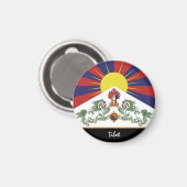 Tibetaanse vlag & Tibet - reis Himalaya/Lhasa Magneet (Voorkant / Achterkant)