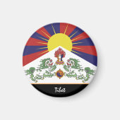Tibetaanse vlag & Tibet - reis Himalaya/Lhasa Magneet (Voorkant)