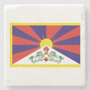Tibetaanse vlag (Tibet) Stenen Onderzetter
