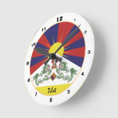 Tibetaanse vlag & Tibetaanse patriottische thuis / Ronde Klok (Hoek)