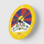 Tibetaanse vlag, Tibetaanse trendy Thuis/Ontwerpkl Ronde Klok (Hoek)