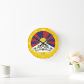 Tibetaanse vlag, Tibetaanse trendy Thuis/Ontwerpkl Ronde Klok (Huis)