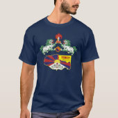 Tibetaanse vlag Tshirt, Sneeuwleeuwen, Kaart / Tib T-shirt (Voorkant)