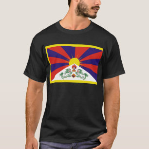 Tibetaanse Vlag voor de Vrij Tibet - Peu Rangzen  T-shirt