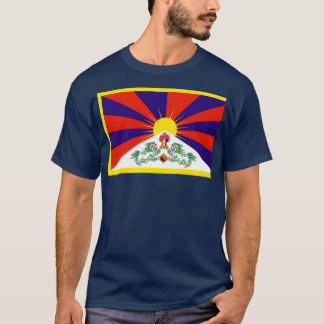 Tibetaanse vlag Vrij Tibet Himalaya Boeddhisme T-shirt