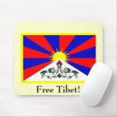 Tibetaanse vlag - Vrij Tibet! Muismat (Met muis)