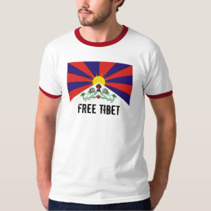 Tibetaanse vlag, VRIJE TIBET T-shirt