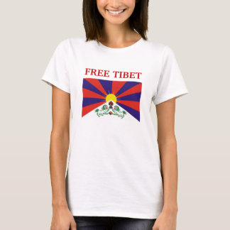 Tibetaanse vlag, VRIJE TIBET T-shirt