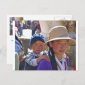Tibetaanse vrouw met kind briefkaart (Voorkant / Achterkant)