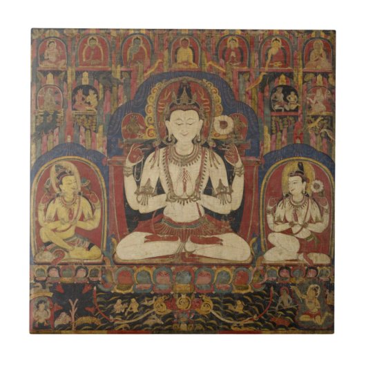 Tibetan Bodhisattva Tegeltje (Voorkant)