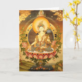 Tibetan Boeddhistisch Art. Kaart (Gele Bloem)