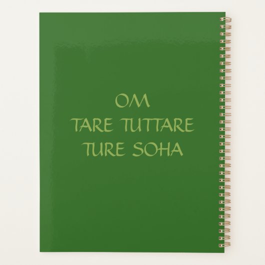 Tibetan Buddhism Green Tara Personalized Planner (Achterkant)