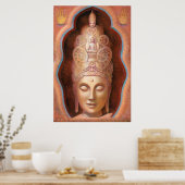 Tibetan Buddhist Goddess Tara Healing Vibes poster (Keuken)