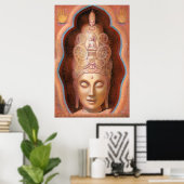 Tibetan Buddhist Goddess Tara Healing Vibes poster (Thuiskantoor)