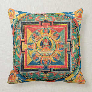 Tibetan Buddhist Mandala Pillow Kussen