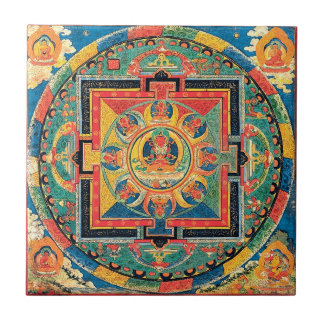 Tibetan Buddhist Mandala Tile Tegeltje
