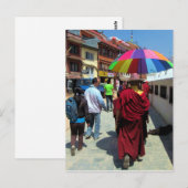 Tibetan Buddhist Monk Great Supa Boudha Kathmandu Briefkaart (Voorkant / Achterkant)