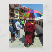 Tibetan Buddhist Monk Great Supa Boudha Kathmandu Briefkaart (Voorkant)