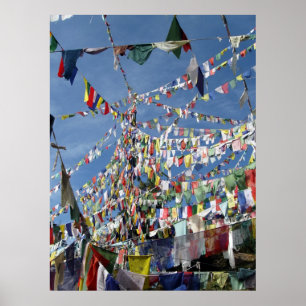 Tibetan Buddhist Prayer Flags Foto Poster