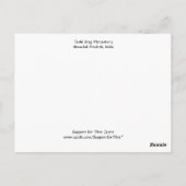 Tibetan Buddhist Stupa Temple Tashi Jong klooster Briefkaart (Achterkant)