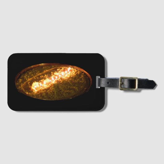 Tibetan Butter Lamp Bagagelabel (Voorkant (horizontaal))