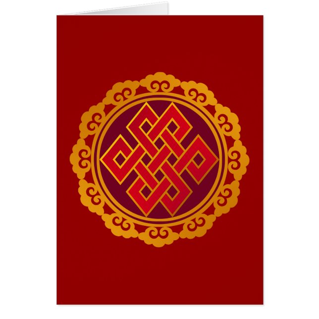 Tibetan Karma Buddhism Eternal Knot (Voorkant)