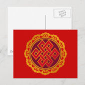 Tibetan Karma Buddhism Eternal Knot Briefkaart (Voorkant / Achterkant)