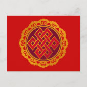 Tibetan Karma Buddhism Eternal Knot Briefkaart (Voorkant)