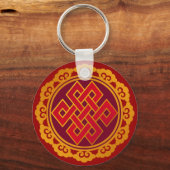 Tibetan Karma Buddhism Eternal Knot Sleutelhanger (Voorkant)