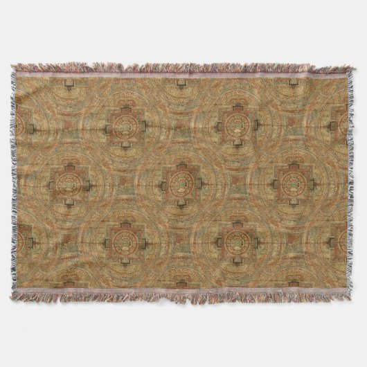 Tibetan Mandala Throw Blanket Deken (Voorkant)