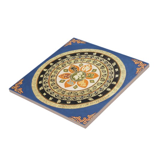 Tibetan Mandala Tile Tegeltje (Zijkant)