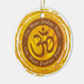 Tibetan Mantra Aum Symbol Keramisch Ornament (Links)