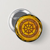 Tibetan Mantra Dharma Wheel Ronde Button 5,7 Cm (Voorkant /achterkant)