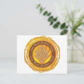Tibetan Mantra Enless Knot Briefkaart (Staand voorkant)