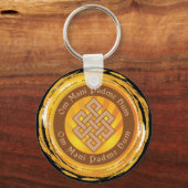 Tibetan Mantra Enless Knot Sleutelhanger (Voorkant)