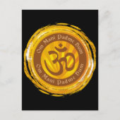 Tibetan Mantra met Aum Symbool Briefkaart (Voorkant)