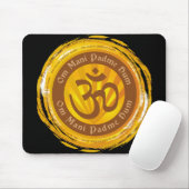 Tibetan Mantra met Aum Symbool Muismat (Met muis)